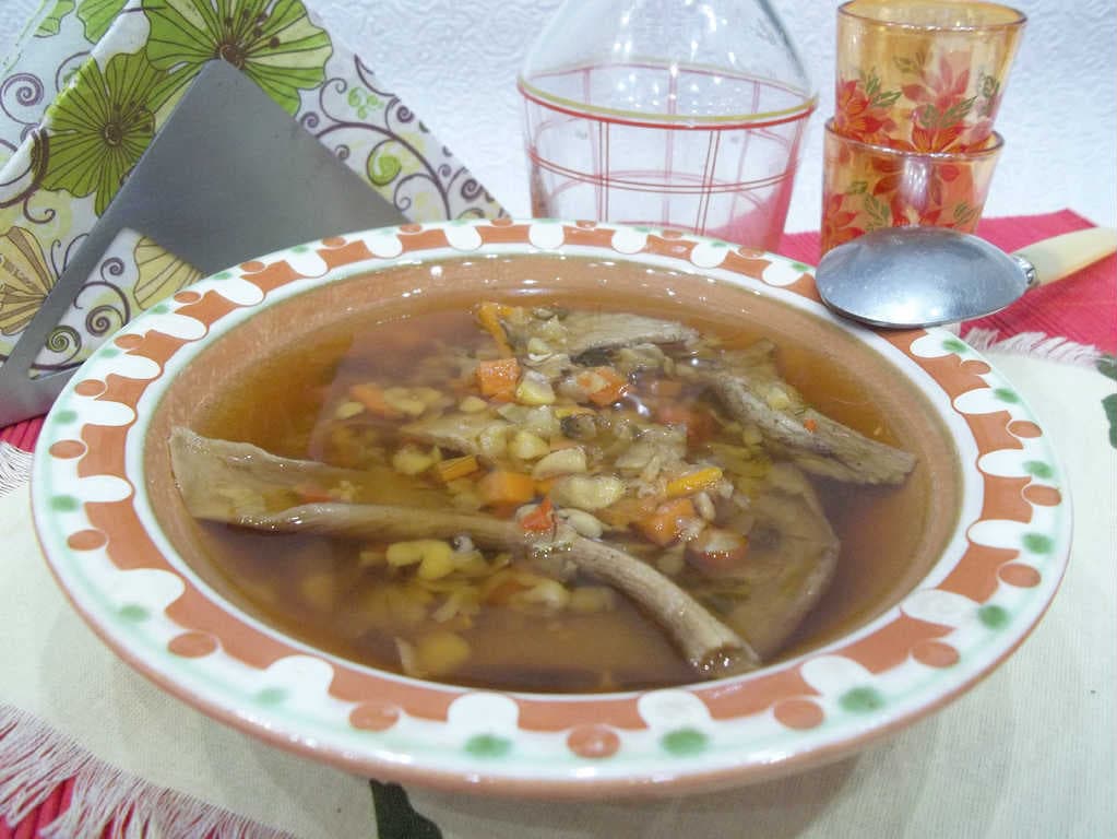 Суп с грибами сухими